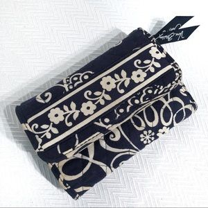 Vera Bradley Navy Twirly Birds Wallet